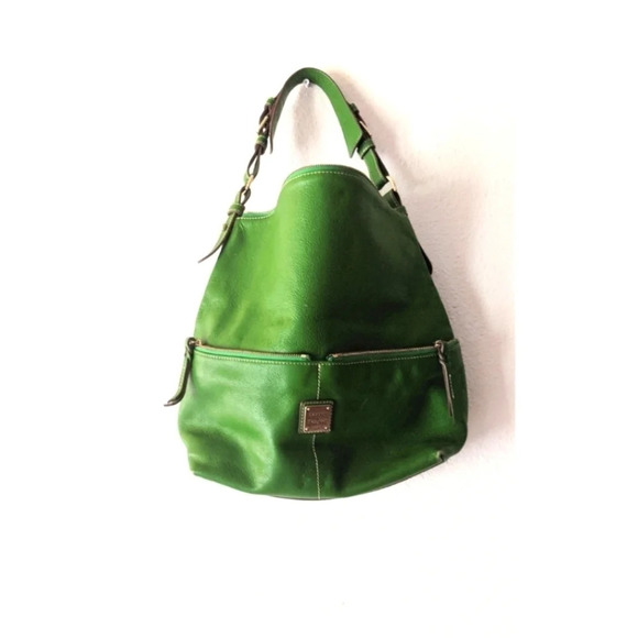 Dooney & Bourke Handbags - Dooney & Bourke Green Leather Satchel Shoulder Bag